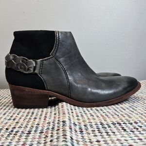 Revolve H By Hudson Boot Womens EU 40 Mixed Media Leather Suede Western Luxury